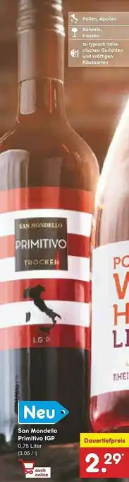 Netto Marken-Discount San Mondello Primitivo Igp Angebot