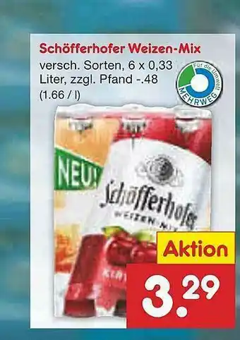 Netto Marken-Discount Schöfferhofer Weizen-mix Angebot