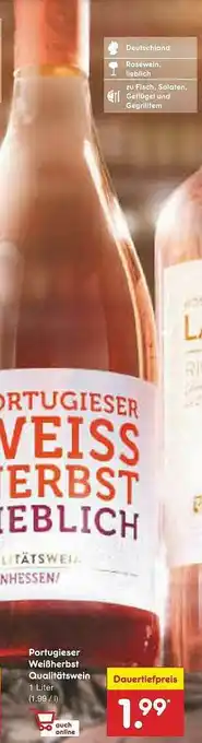 Netto Marken-Discount Portugieser Weißherbst Qualitätswein Angebot