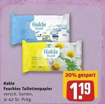 REWE Hakle Feuchtes Toilettenpapier Angebot