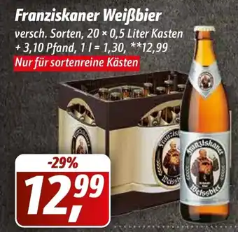 Simmel Franziskaner Weissbier 20*500ml Angebot