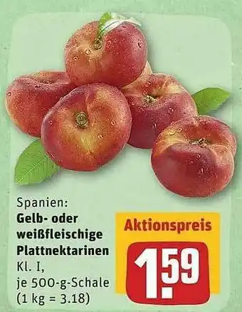 REWE Gelb- Oder Weißfleischige Plattnektarinen Angebot