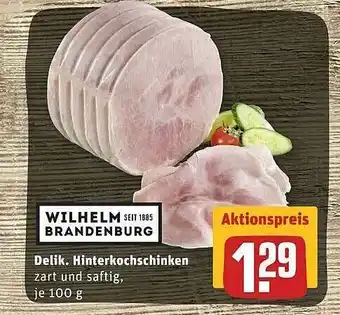 REWE Wilhelm Brandenburg Delik. Hinterkochschinken Angebot