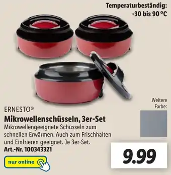 Lidl Ernesto Mikrowellenschüsseln, 3er-Set Angebot