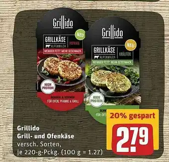 REWE Grillido Grill- Und Ofenkäse Angebot