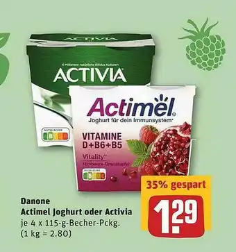 REWE Danone Actimel Joghurt Oder Activia Angebot