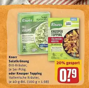 REWE Knorr Salatkrönung Oder Knusper Topping Angebot