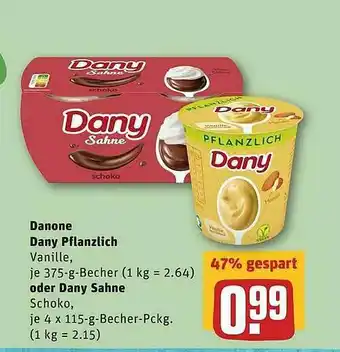 REWE Danone Dany Pflanzlich Oder Dany Sahne Angebot