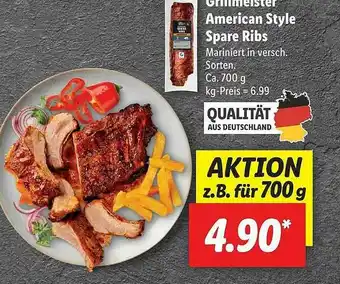 Lidl Grillmeister American Style Spare Ribs Angebot