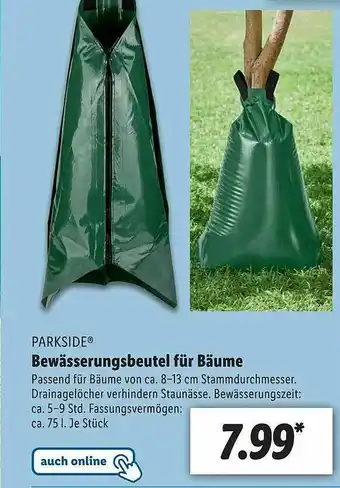 Lidl Parkside Bewässerungsbeutel Für Bäume Angebot