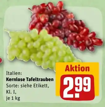 REWE Kernlose Tafeltrauben 1 kg Angebot