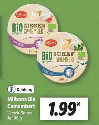 Lidl Milbona Bio Camembert Angebot