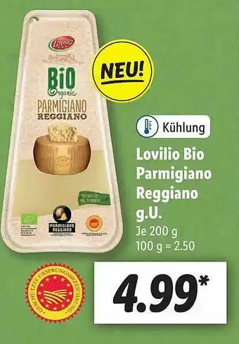 Lidl Lovilio Bio Parmigiano Reggiano Angebot