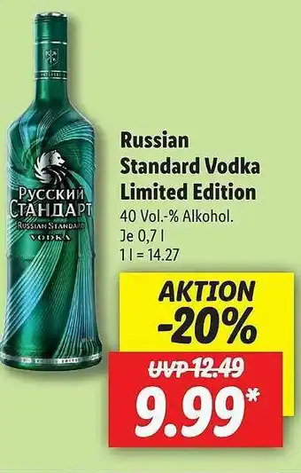 Lidl Russian Standard Vodka Limited Edition Angebot