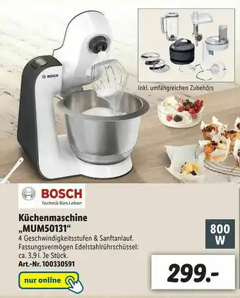 Lidl Bosch Küchenmaschine Mum50131 Angebot