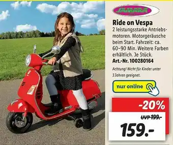 Lidl Jamara Ride On Vespa Angebot