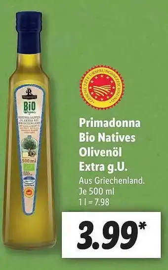 Lidl Primadonna Bio Natives Olivenöl Extra Gu Angebot