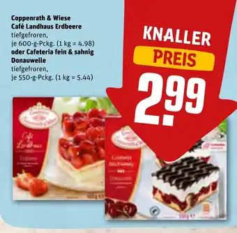 REWE Coppenrath & Wiese Cafe Landhaus Erdbeere o. Cafeteria fein&sahnig Donauwelle 600/550 g Angebot