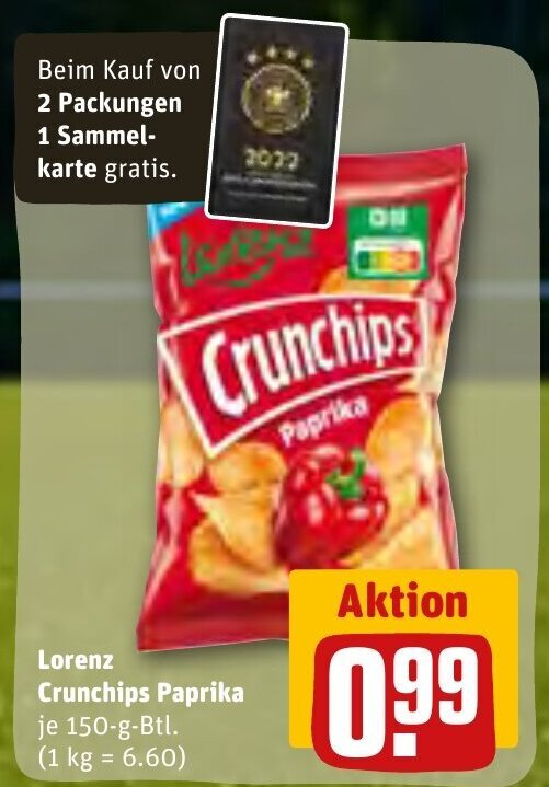 Lorenz Crunchips Paprika 150 g Angebot bei REWE