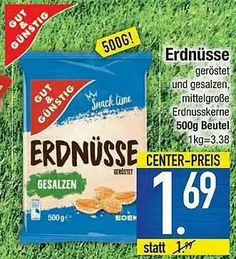 E-Center Gut & Günstig Erdnüsse Angebot