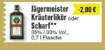 Edeka Jägermeister Kräuterlikor Oder Scharf Angebot