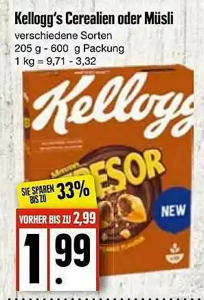 Edeka Kellogg's Cerealien Oder Müsli Angebot