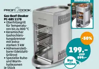 PENNY Profi Cook Gas Beef Steaker PC-GBS 1178 Angebot