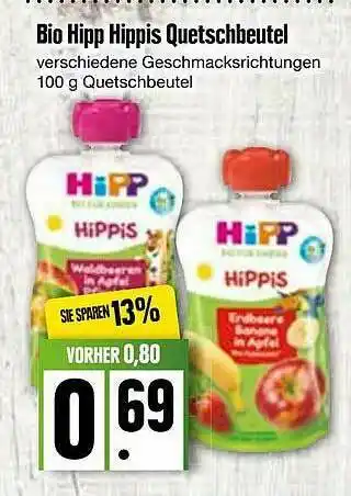 Edeka Bio Hipp Hippis Quetschbeutel Angebot