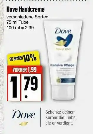 Edeka Dove Handcreme Angebot