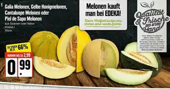 Edeka Galia Melonen, Gelbe Honigmelonen, Cantaloupe Melonen Oder Piel De Sapo Melonen Angebot