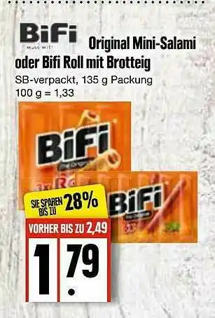 Edeka Bifi Original Mini Salami Oder Bifi Roll Mit Brotteig Angebot