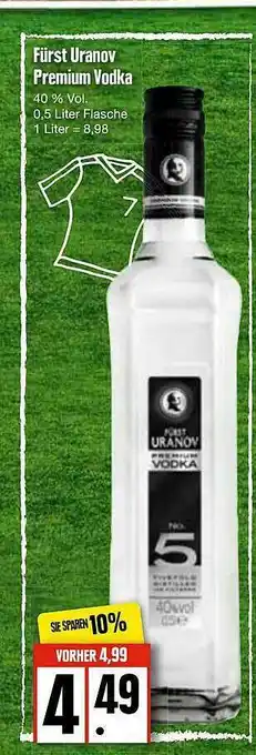 Edeka Fürst Uranov Premium Vodka Angebot