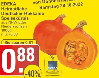 WEZ Edeka Heimatliebe Deutscher Hokkaido Speisekürbis 1000g Angebot