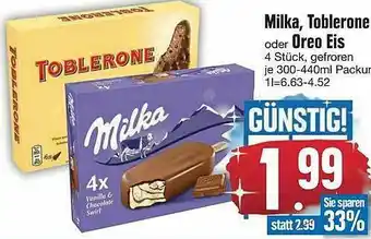 Edeka Milka, Toblerone Oder Oreo Eis Angebot