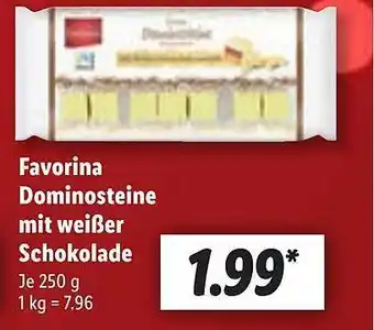 Lidl Favorina dominosteine mit weißer schokolade Angebot