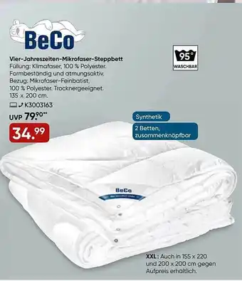 Galeria Beco vier-jahreszeiten-mikrovaser-steppbett Angebot