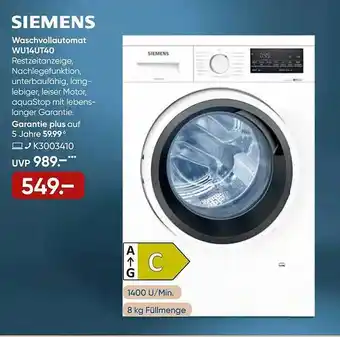 Galeria Siemens waschvollautomat wu14ut40 Angebot