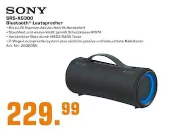 Saturn Sony srs-xg300 bluetooth lautsprecher Angebot