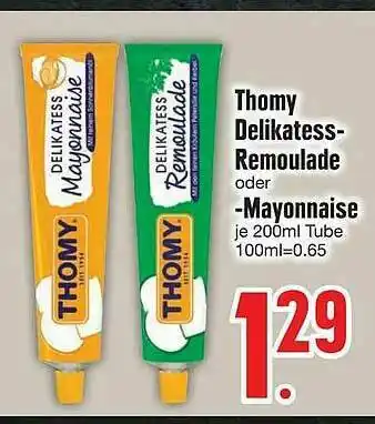 Edeka Tbomy Delikatess Remoulade Oder Mayonnaise Angebot