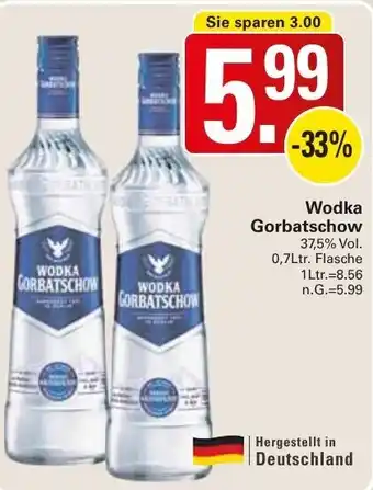 WEZ Wodka Gorbatschow 0,7Ltr. Flasche Angebot