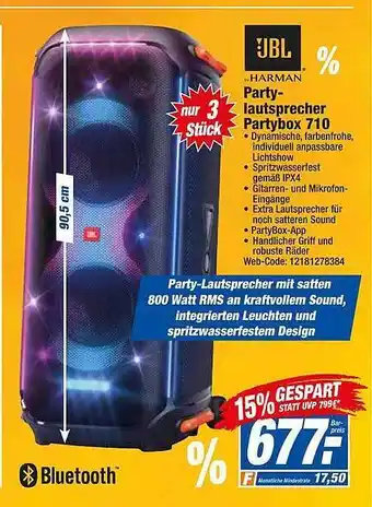 HEM Expert Jbl partylautsprecher partybox 710 Angebot