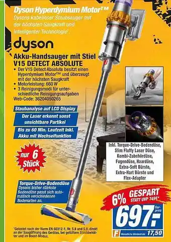 HEM Expert Dyson akku-handstauger mit stiel v15 detect absolute Angebot