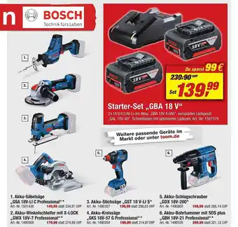 toom Baumarkt Bosch starter-set gba 18 v Angebot