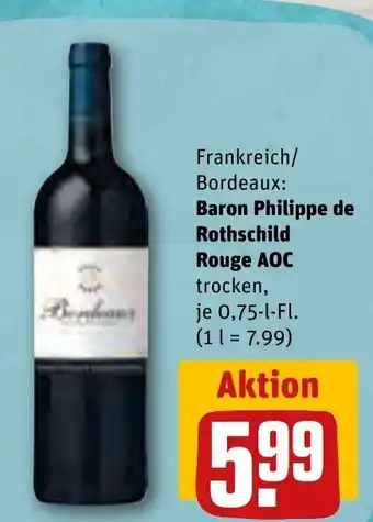 REWE Baron Philippe de Rothschild Rouge AOC 750ml Angebot