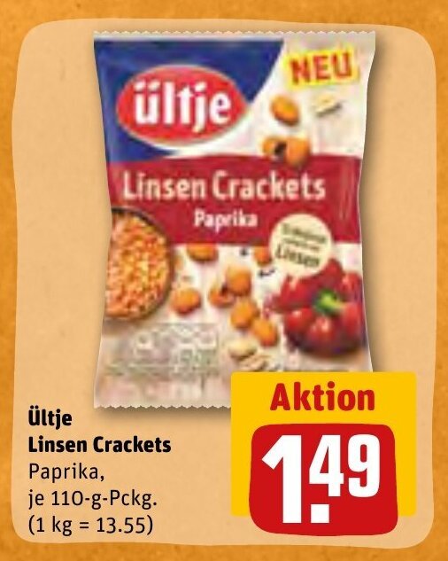 Ultje Linsen Crackers 110g Angebot bei REWE