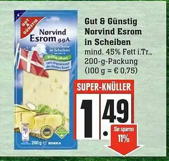 Edeka Gut & Gustig Norvind Esrom In Scheiben Angebot