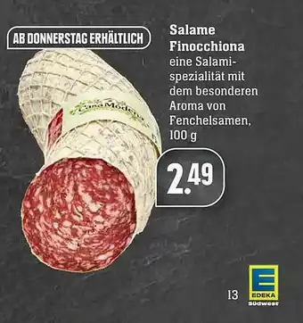 Edeka Salame Finocchiona Angebot