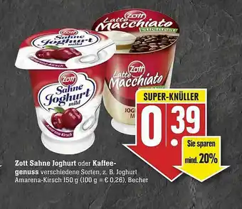 Edeka Zott Sahne Joghurt Oder Kaffeegenuss Angebot