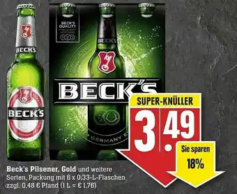 Edeka Beck's Pilsener, Gold Angebot