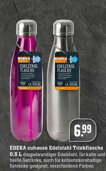 Edeka Edeka Zuhause Edelstahl Trinkflasche 0.5l Angebot